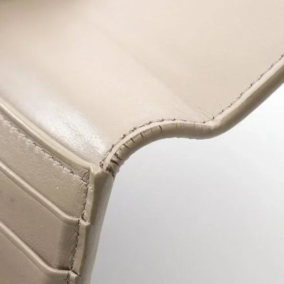 Celine Trifold Wallet Small Trifold Wallet Gray Beige Leather - Picture 7 of 11